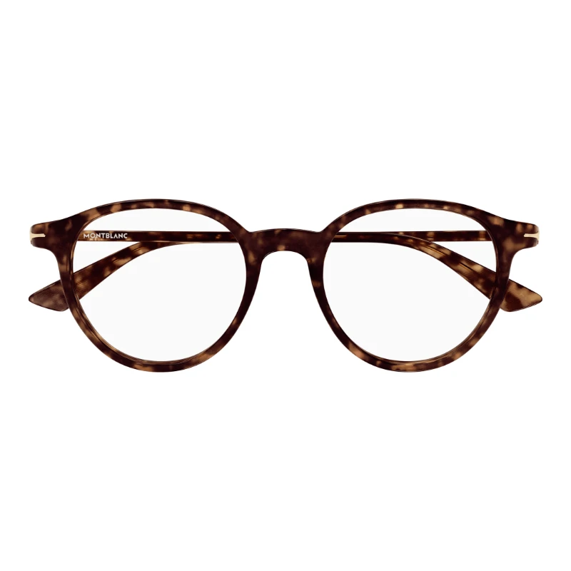 Montblanc MB0340O 002 50 havana – round eyeglasses
